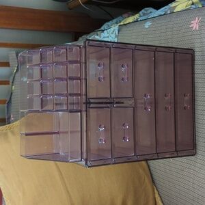 Makeup organizer.
